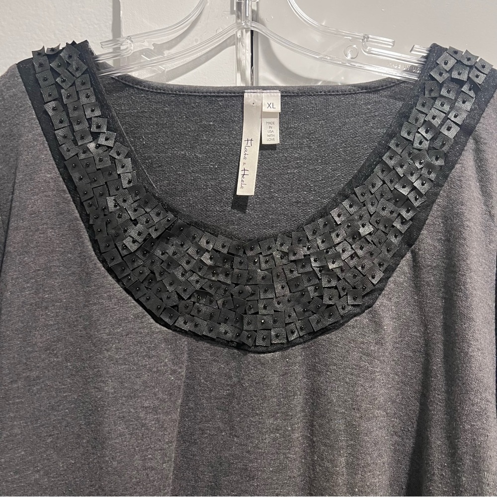 Flats and Heels Embellished Sweater Blouse - Picture 2 of 7